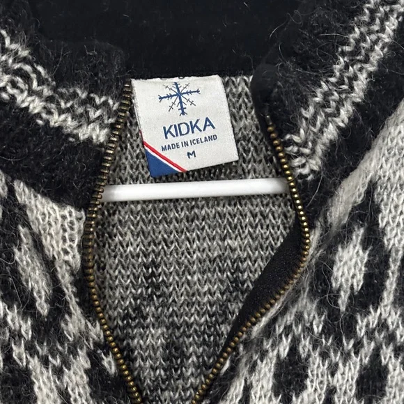 Icelandic Sweater Zip Up Medium Unisex - Picture 4 of 5